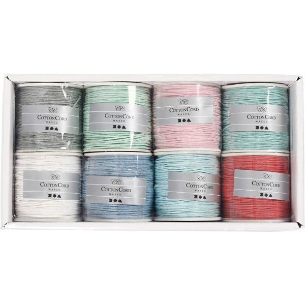 Puuvillanyri - kirkkaita vrej sekoitettuna - 8x40 m