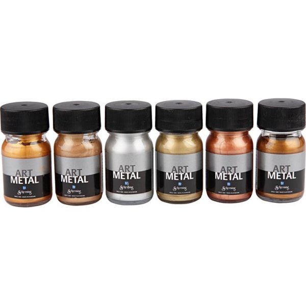 Art Metal Color - metallivärit - 6x30 ml