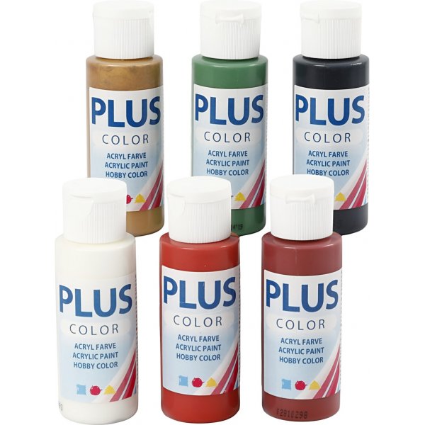 Plus Color Hobby maali - Jouluvärit - 6 x 60 ml Plus Color Hobby maali - Jouluvärit - 6 x 60 ml