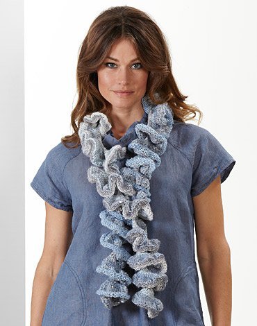 Neulekuvio - Virkattu ja neulottu ruuvihuivi