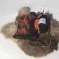 Asiakaskuva Viking lanka Natural lanka 50g - Multi musta/oranssi (659)