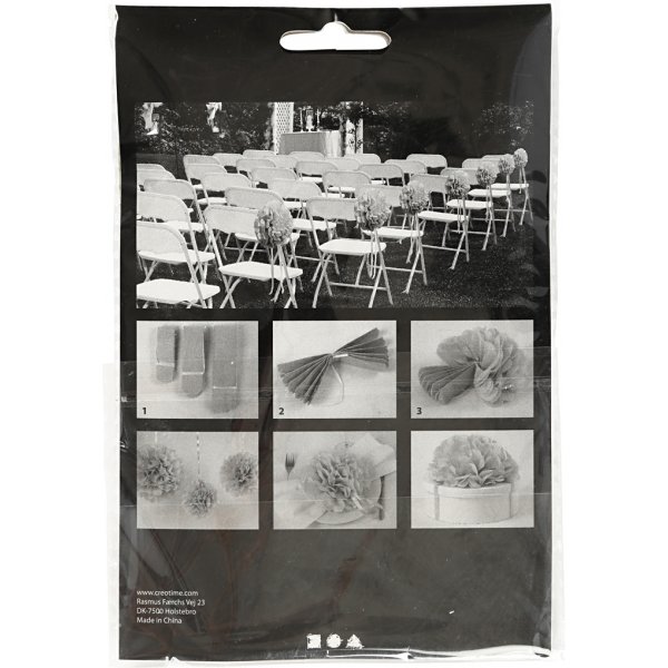 Paperipommit - vaaleanpunainen - 3 kpl