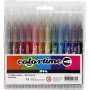 Colortime Glitter tussi - sekavrit - 2 mm - 12 kpl