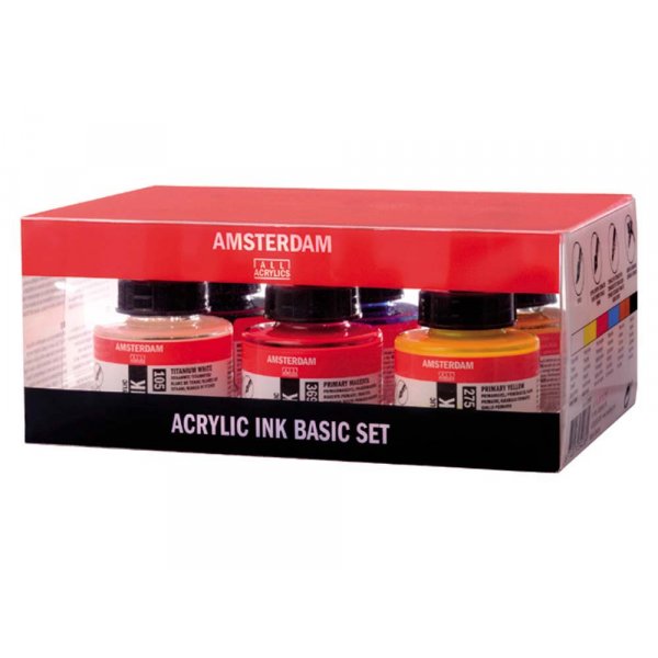 Akryylimerkki Amsterdam 30 ml - 6 väriä