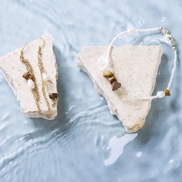 Mini DIY Kit -korut, kaulakoru ja korvakorut kristalleilla