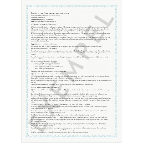 Tuleva valtakirja Tuleva valtakirja