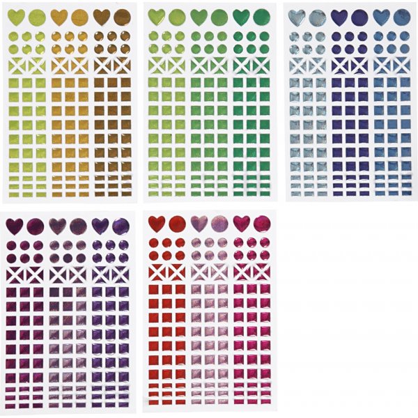 Tarrat mosaiikkiin - sekavärejä - 10 arkkia Tarrat mosaiikkiin - sekavärejä - 10 arkkia