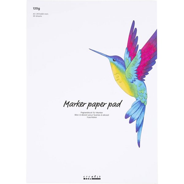 Merkinttyyny - valkoinen - A3 - 30 arkkia