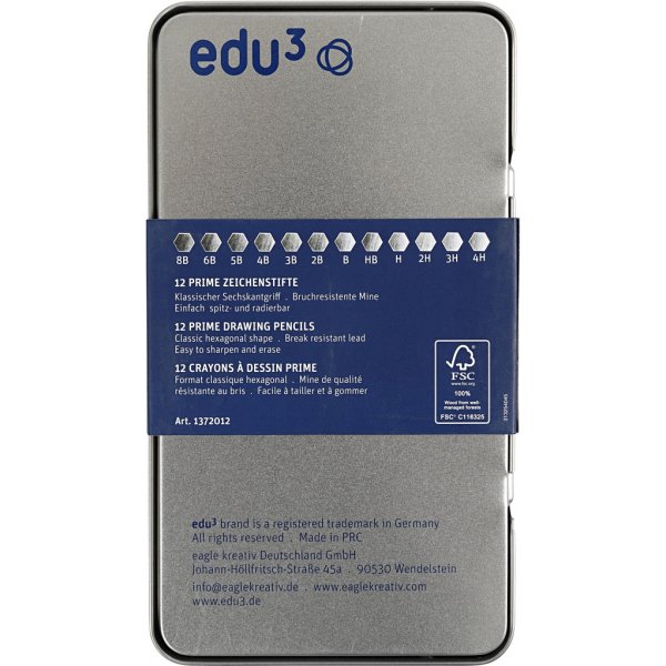 Edu Piirustuskynät - 4H-8B - 12 kpl Edu Piirustuskynät - 4H-8B - 12 kpl