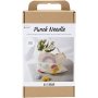 DIY Kit Punch Needle, pastellivrit, tekstiilipussi