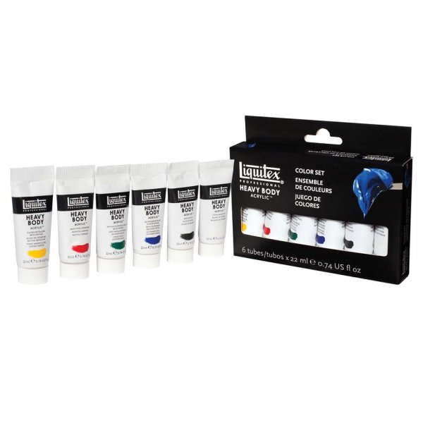 Akryylimaalisarja Heavy Body Liquitex Colorful - 6x22 ml