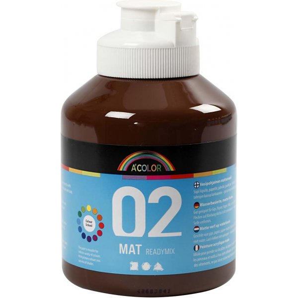 Koulumaali - Akryyli - ruskea - matta - 500 ml