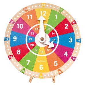 Puinen opetuskello � 28 cm FSC 100%