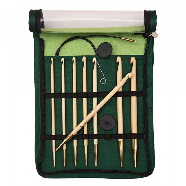 Neulesetti Bamboo - Tunisialaiset virkkuukoukut ja puikot 3,50-8,00 mm