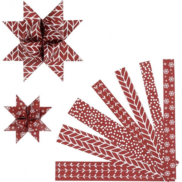 Thtinauhat - punainen - valkoinen - 6,5+11,5 cm - 60 nauhaa