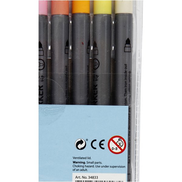 Tekstiilimerkit - tydentvt vrit - 20 kpl