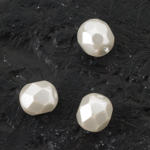 Monipuoliset lasivahahelmet 6 mm Valkoinen - 24 kpl