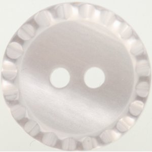 Nuppi Pyöreä 2-reikäinen 11 mm 8kpl - Helmiäinen reunalla Nuppi Pyöreä 2-reikäinen 11 mm 8kpl - Helmiäinen reunalla
