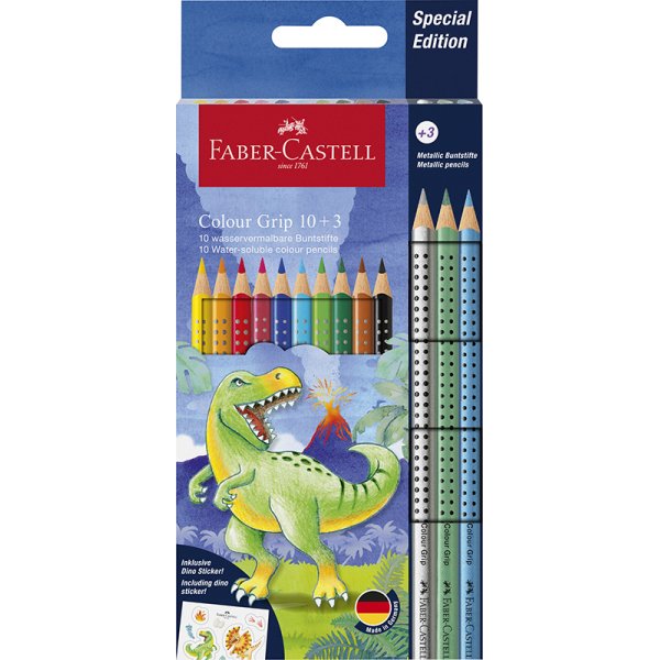 Vrikynsarja - Faber-Castell - Redline CP Color Grip - Dinosaurie 10+3