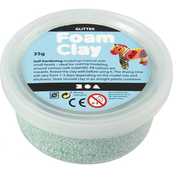 Foam Clay - vaaleanvihre - glitter - 35 g