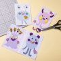 Mini DIY Kit -sisustus, pastellivrit, Monster Collage
