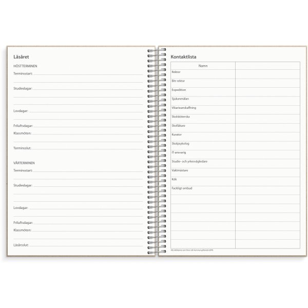 Kalenteri 24/25 - Opettajan kalenteri vaakasuoraan