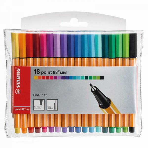 Fineliner Point 88 MINI - 18 kpl