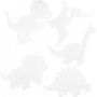 TeACH Me -pahvifiguurit - Dinosaurukset - valkoinen - 16 kpl