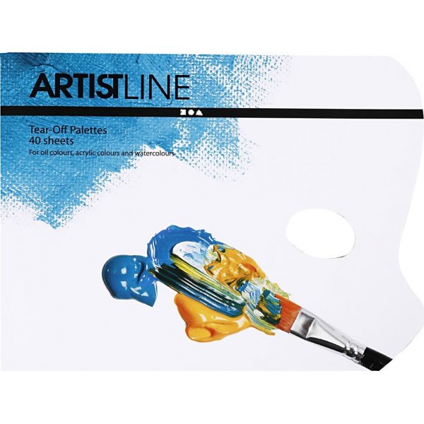 Kertakyttinen paletti - valkoinen - 31 x 23 cm - 40 arkkia
