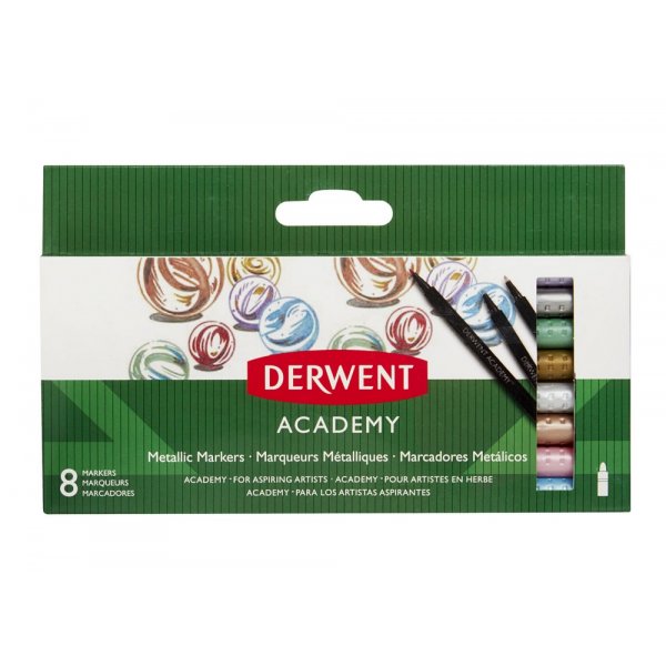 Derwent Academy Metallic Marker - 8 kyn