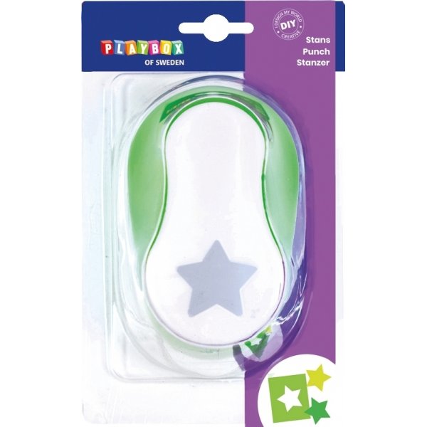 Punch star 5 cm - Vihre/valkoinen
