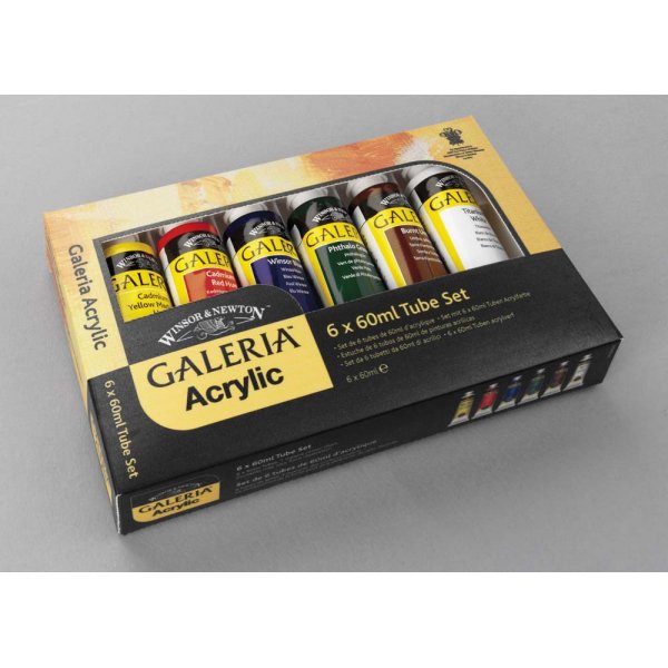 Akryylimaali W&N Galeria - Maalisarja 6x60 ml