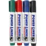 Valkotaulumerkit 4 mm - sekavrej - 4 kpl