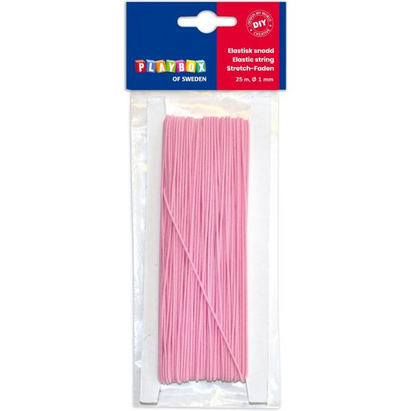 Elastinen nauha pinkki 25 m  1 mm