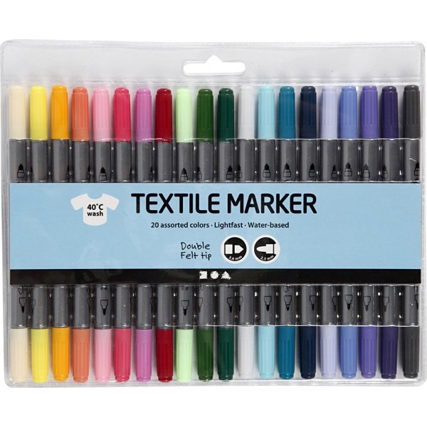 Tekstiilimerkit - tydentvt vrit - 20 kpl