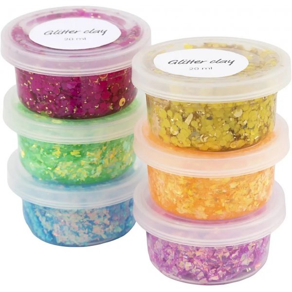 Glitter savi, sekavärejä, 6x20 ml