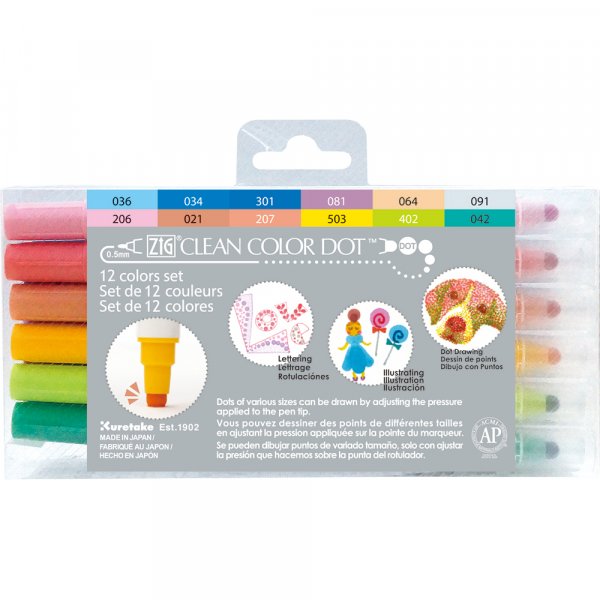 Pivkirjakyn ZIG Clean Color Dot - 12 vri