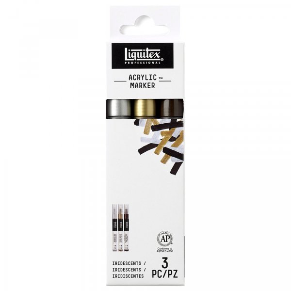 Vrimerkkisetti Liquitex shimmering - 3 vri
