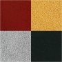 Leimatyyny 3,5 x 3,5 cm - kulta - lehtivihre - joulunpunainen - hopea - 4 kpl