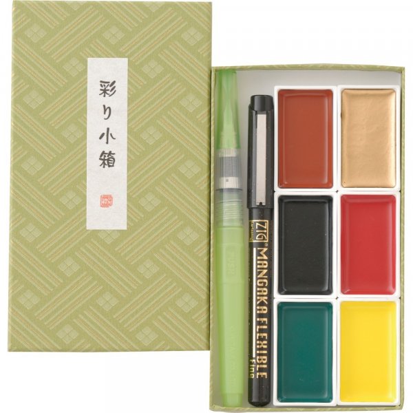 Manga setti Irodori Kobako Green