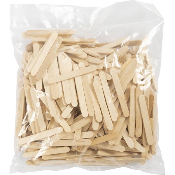 Popsicle tikkuja - 5,5 cm x 6 mm - 400 kpl Popsicle tikkuja - 5,5 cm x 6 mm - 400 kpl