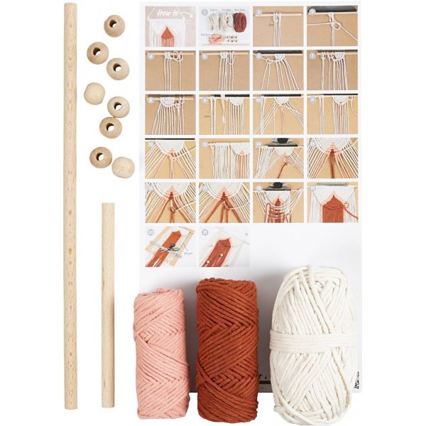 DIY Kit Macramé - Seinäkoristelu DIY Kit Macramé - Seinäkoristelu