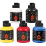 Pigment Art School - perusvrit - puolikiiltv - 5 x 500 ml