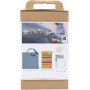 DIY Kit Embroidery - kyyhkynen sininen - Tekstiililaukku