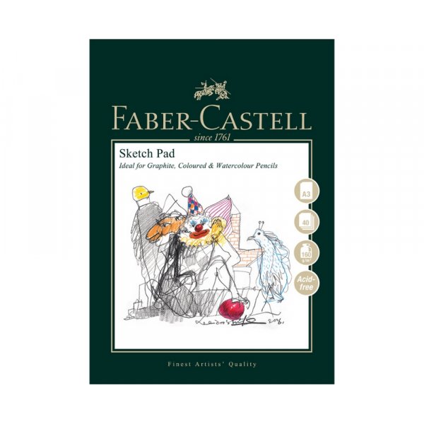 Piirustustyyny Faber-Castell 160gr Liimattu - A3