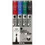 Lasi- ja posliinitussi - musta - sininen - vihre - punainen - puoliksi lpinkymtn - 1-2 mm - 4 kpl