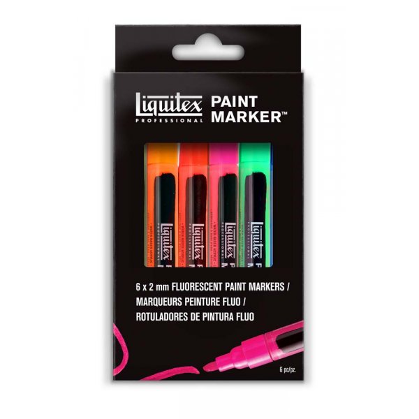 Vrimerkkisetti Liquitex Fine 2mm - Fluoresoiva