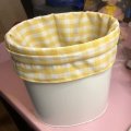 Asiakaskuva Puuvillakangas Gingham Medium neli�t - Keltainen-Valkoinen - 147 cm