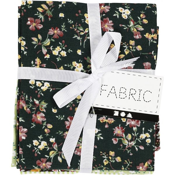 Patchwork kangas - vihre - 4 kpl