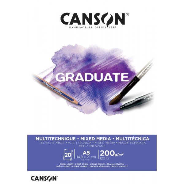 Graduate Mixedmedia lohko 200g 20 arkkia